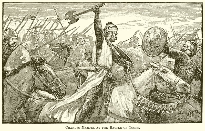 Charles Martel na Batalha de Tours de English School