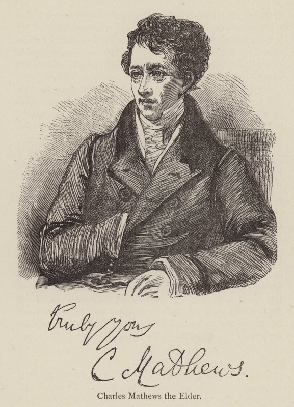 Charles Mathews, o Ancião (gravura) de English School