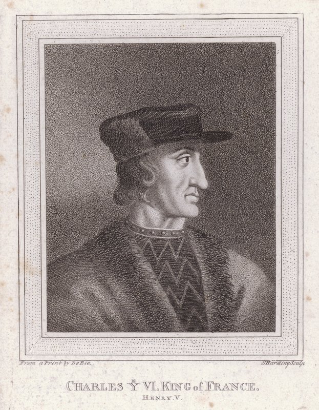 Carlos VI, Rei da França (gravura) de English School