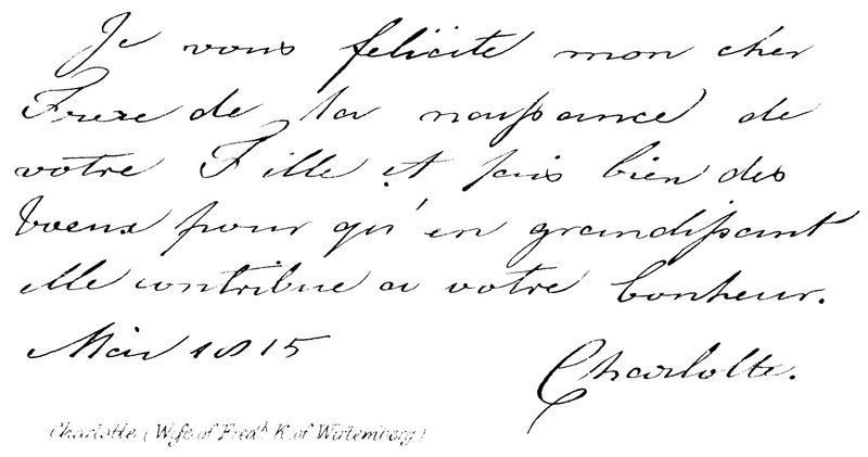 Charlotte, (esposa de Fredk K de Wirtemberg) de English School