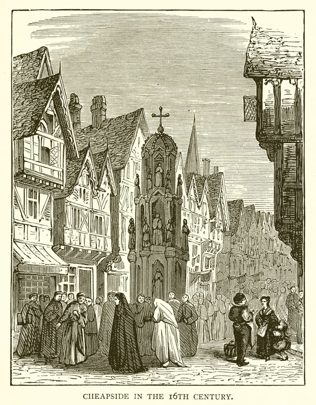 Cheapside no século 16 de English School