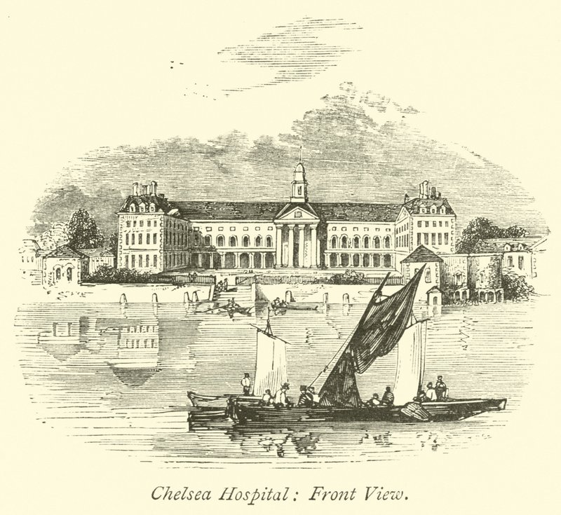Chelsea Hospital, vista frontal de English School