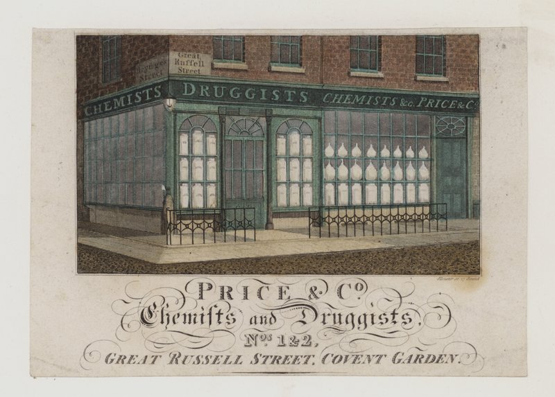Químicos e Farmacêuticos, Price & Co, trade card de English School