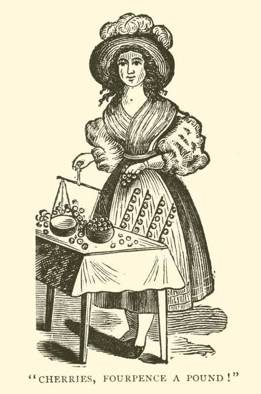 Vendedor de cerejas (xilogravura) de English School