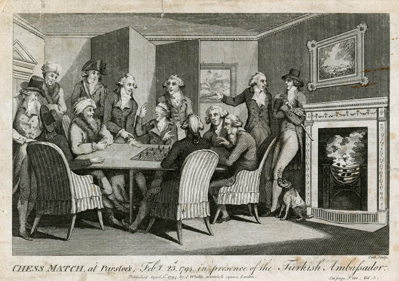 Jogo de xadrez em Parsloes, 23 de fevereiro de 1794, na presença do embaixador turco de English School