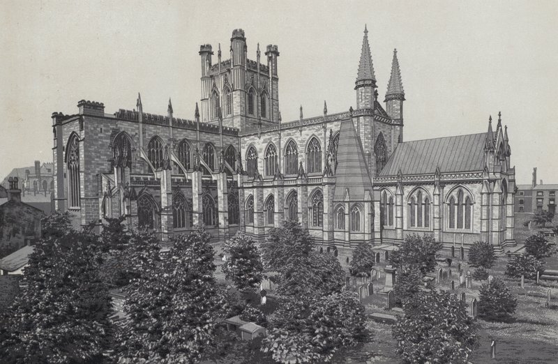 Chester: a catedral, das muralhas da cidade de English School