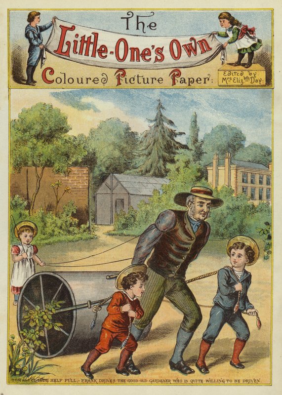 Crianças ajudando o jardineiro (chromolitho) de English School