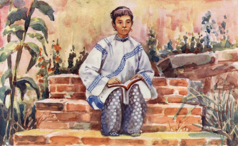 Crianças da China: Fénix (litografia a cores) de English School