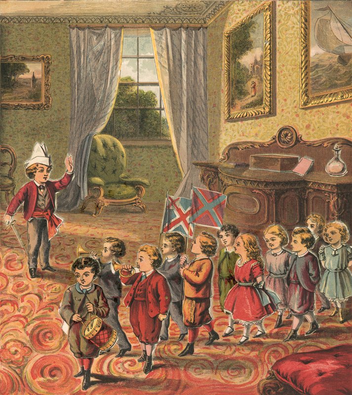Crianças, jogar soldados de English School