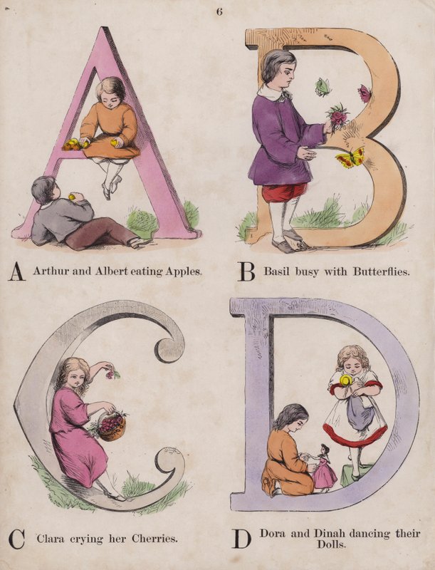 Alfabeto infantil (gravura colorida) de English School
