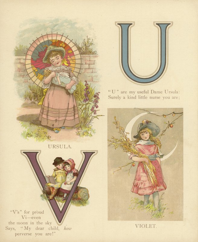 Nomes de crianças: Ursula, Violet (cor litho) de English School