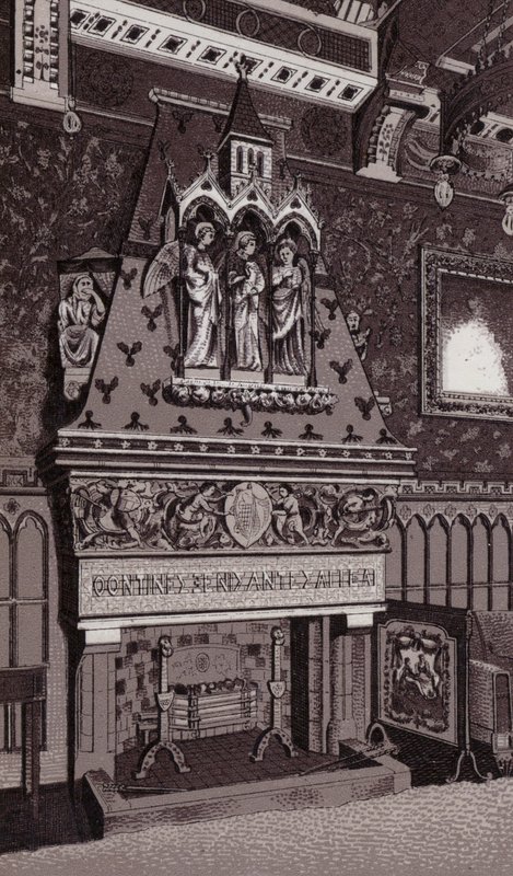 Peça de Chaminé, Castelo de Cardiff (litho) de English School