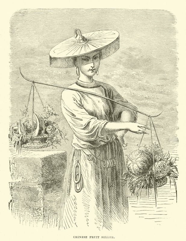 Vendedor de fruta chinesa de English School