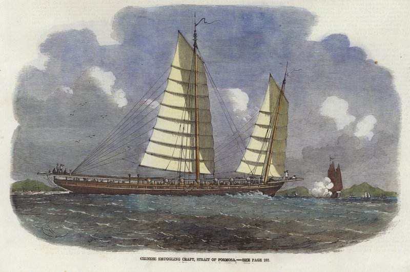 Ofício de contrabando chinês, Estreito de Formosa de English School