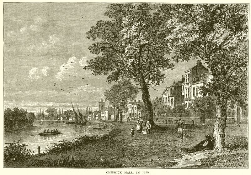 Chiswick Mall, em 1820 de English School