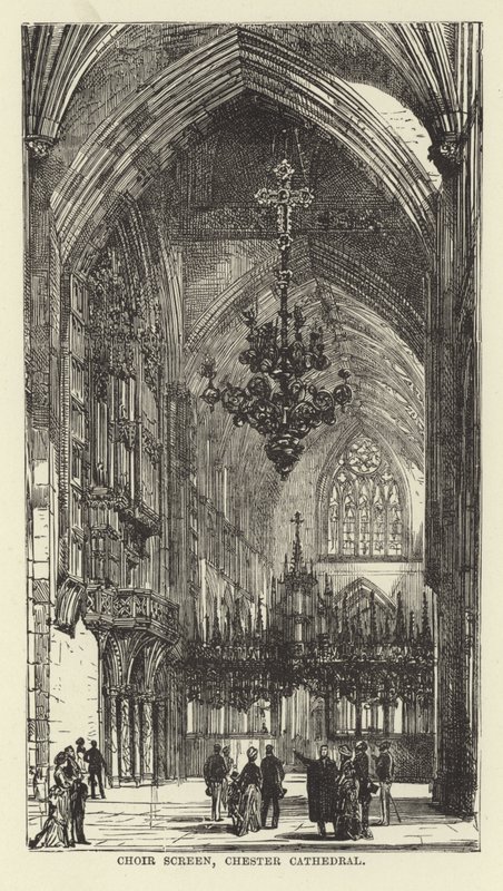 Tela do Coro, Chester Cathedral de English School