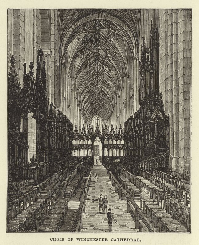 Coro da Catedral de Winchester de English School
