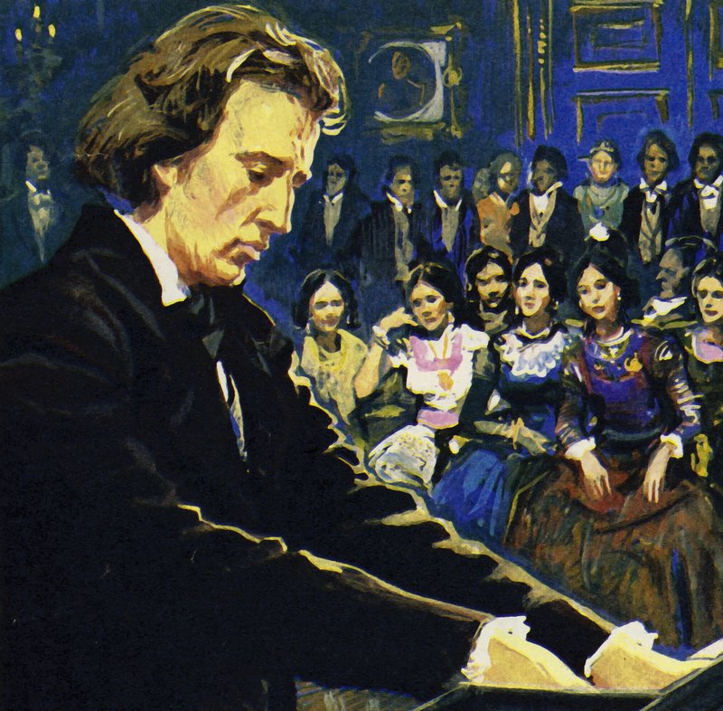 Chopin jogou principalmente nos salões dos ricos de English School