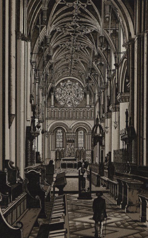 Christ Church Cathedral, Oxford (litho) de English School