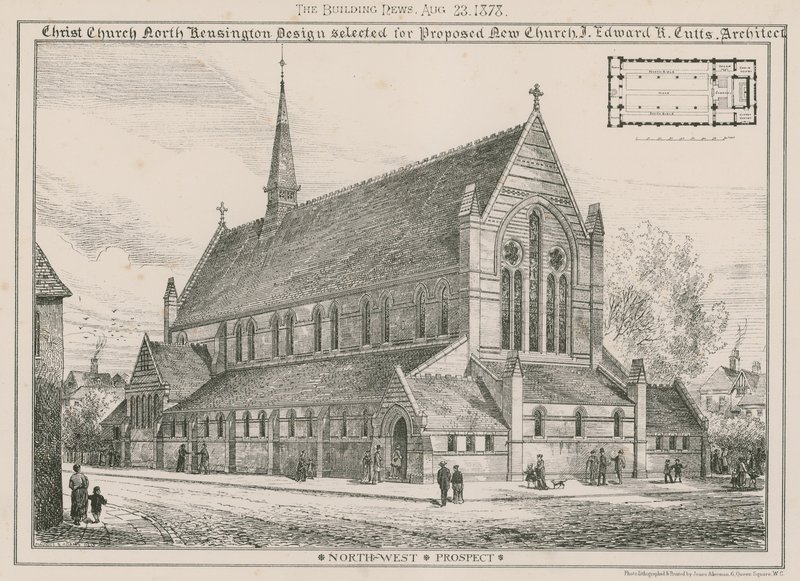 Igreja de Cristo, North Kensington: design selecionado para proposta de nova igreja de English School