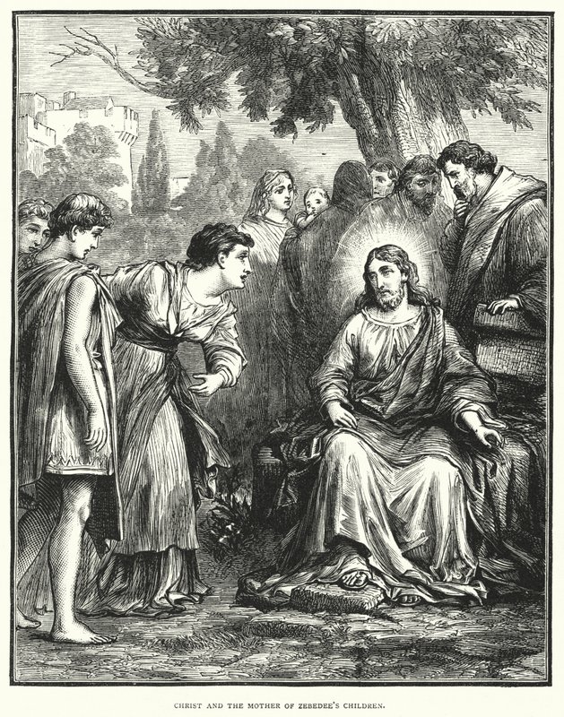 Cristo e a Mãe dos filhos de Zebedeu (gravura) de English School