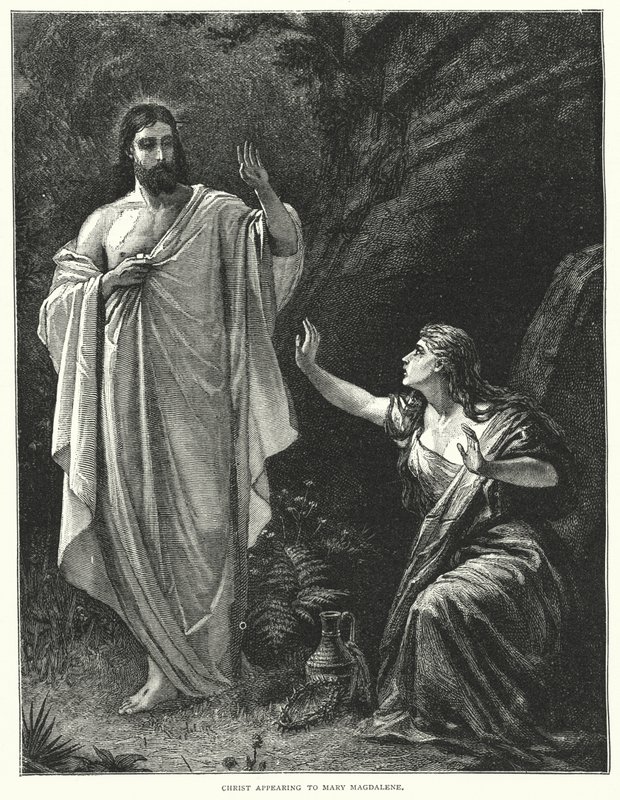 Cristo aparecendo a Maria Madalena (gravura) de English School