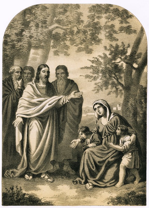 Cristo abençoando criancinhas de English School