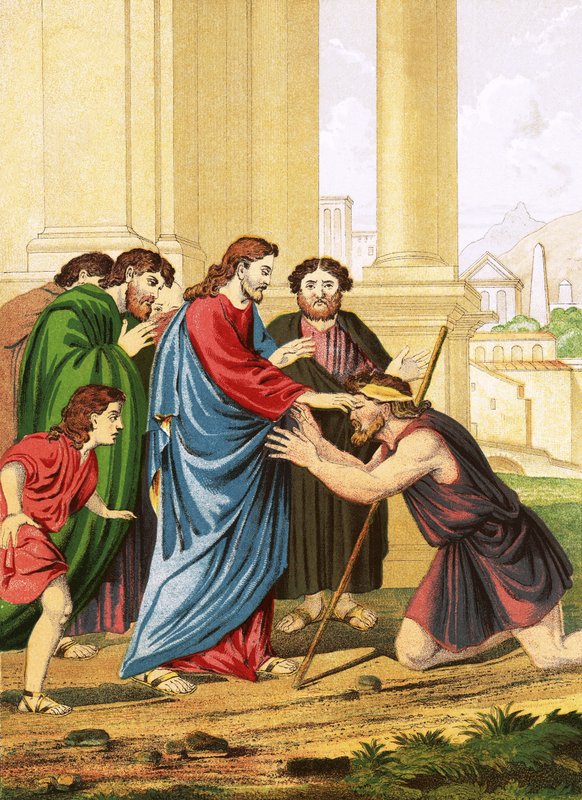 Cristo curando os cegos de English School