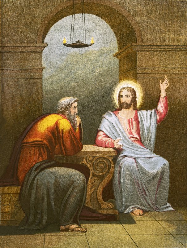 Cristo instruindo Nicodemos de English School