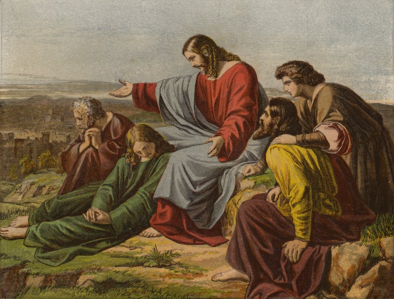 Cristo chorando sobre Jerusalém (chromolitho) de English School