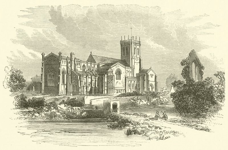 Abadia de Christchurch (gravura) de English School