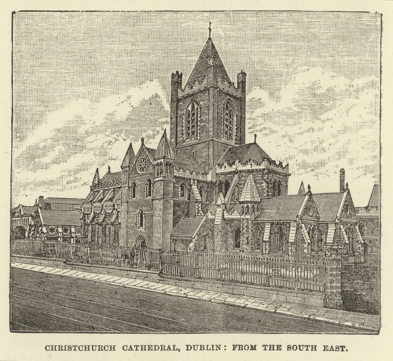 Catedral de Christchurch, em Dublin, do sudeste de English School