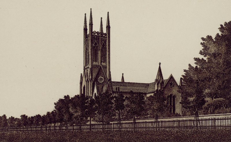 Christchurch, Cheltenham (litografia) de English School