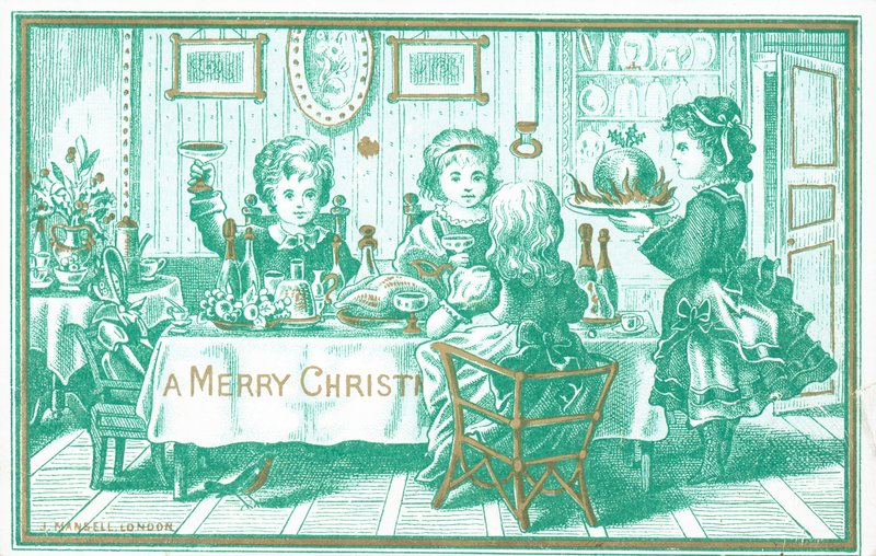 Almoço de Natal, cartão de Natal de English School