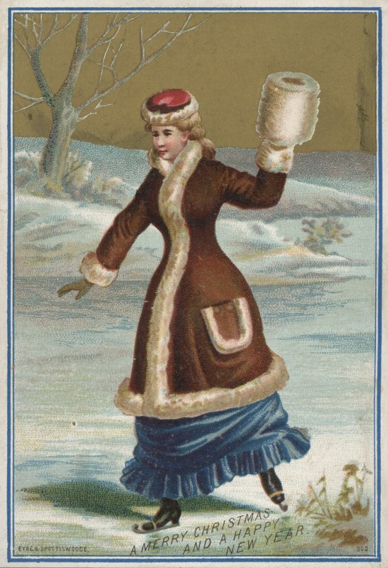 Postal de Natal (cromolitografia) de English School
