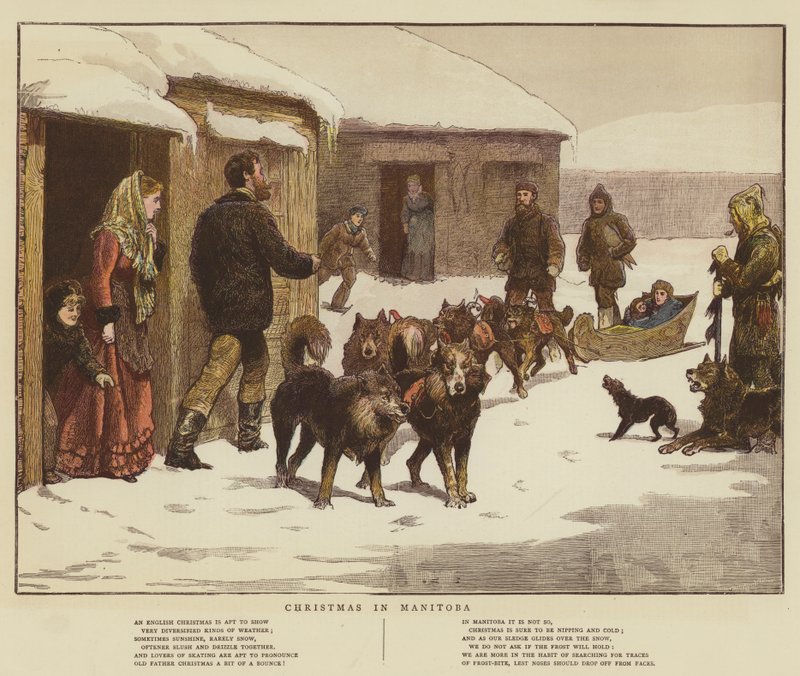 Natal em Manitoba (chromolitho) de English School