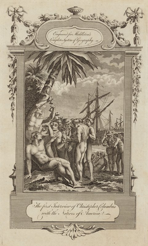 Cristóvão Colombo com os nativos de English School
