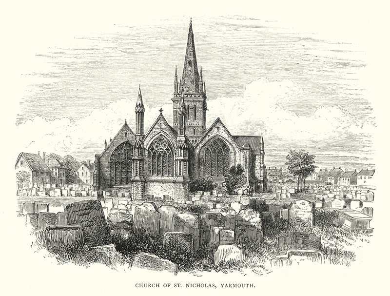 Igreja de São Nicolau, Yarmouth (gravura) de English School