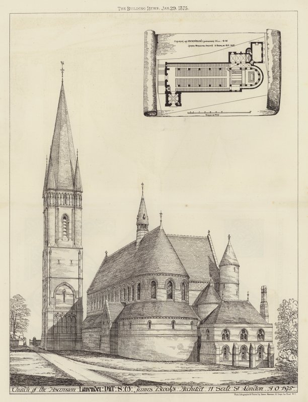 Igreja da Ascensão, Lavender Hill, SW (gravura) de English School