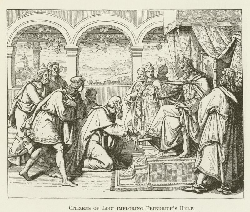 Cidadãos de Lodi implorando ajuda Friedrichs de English School
