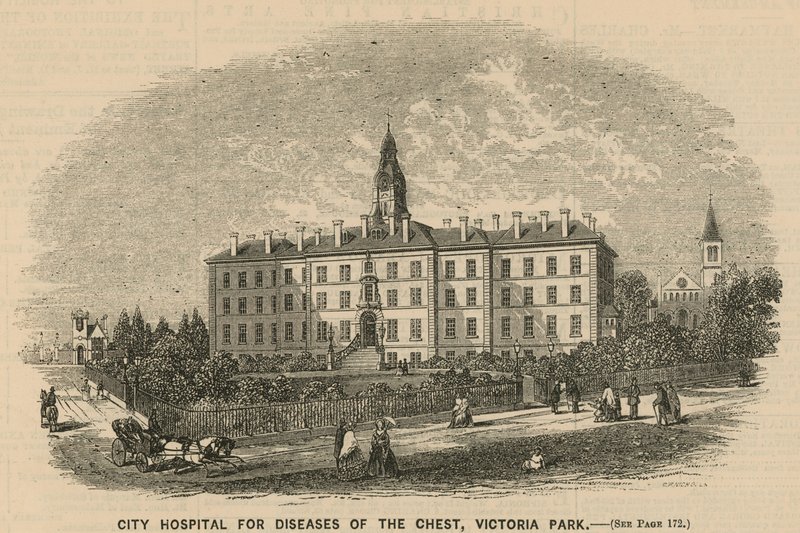 Hospital da cidade para doenças do peito, Victoria Park, Londres de English School