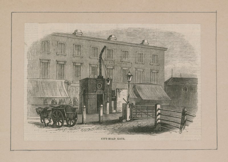 Portão de Turnpike de estrada de cidade de English School