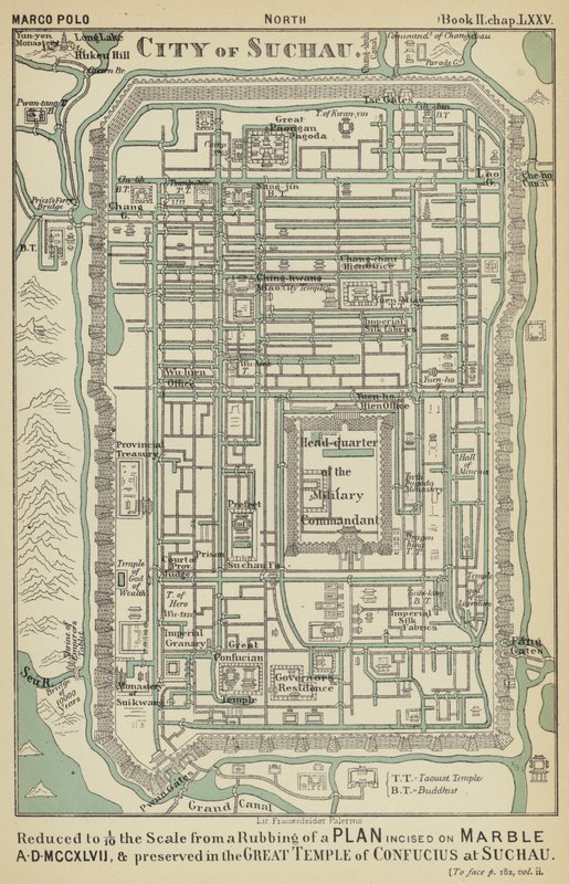 Cidade de Suchau (litografia a cores) de English School