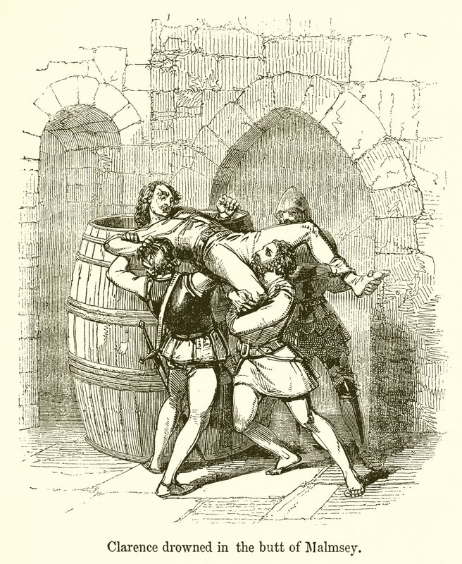 Clarence afogou-se no Butt of Malmsey de English School
