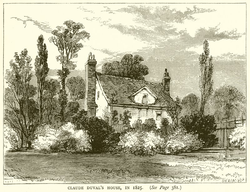Claude Duvals House, em 1825 de English School
