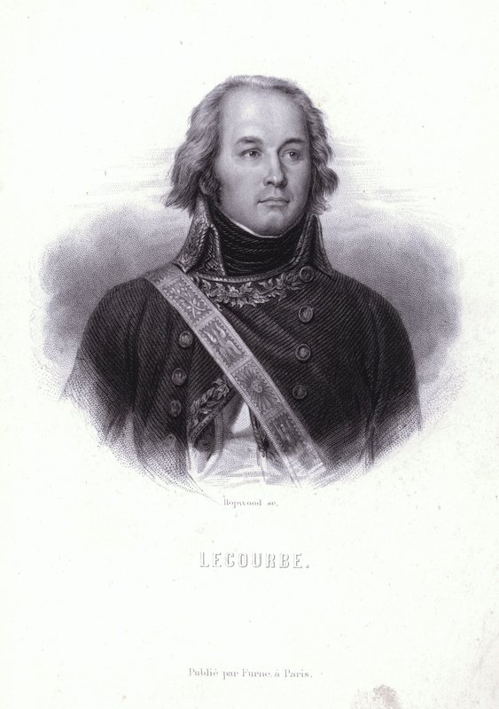 Claude Lecourbe, general francês durante as guerras revolucionárias francesas e napoleónicas (gravura) de English School