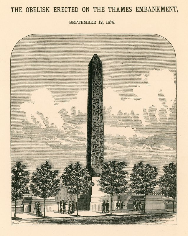 Agulha De Cleopatras; O Obelisco Erguido no Thames Embankment, 12 de setembro de 1878 de English School