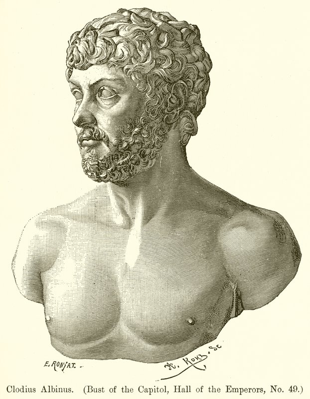 Clodius Albinus. (Busto do Capitólio, Salão dos Imperadores, nº 49) de English School