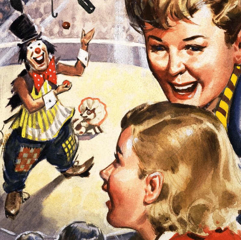 Palhaço em um circo de English School