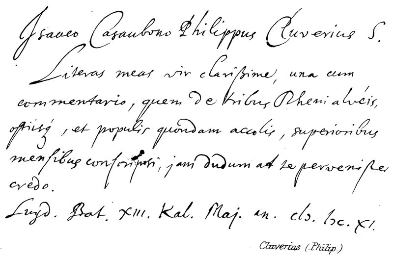Cluverius (Philip) de English School